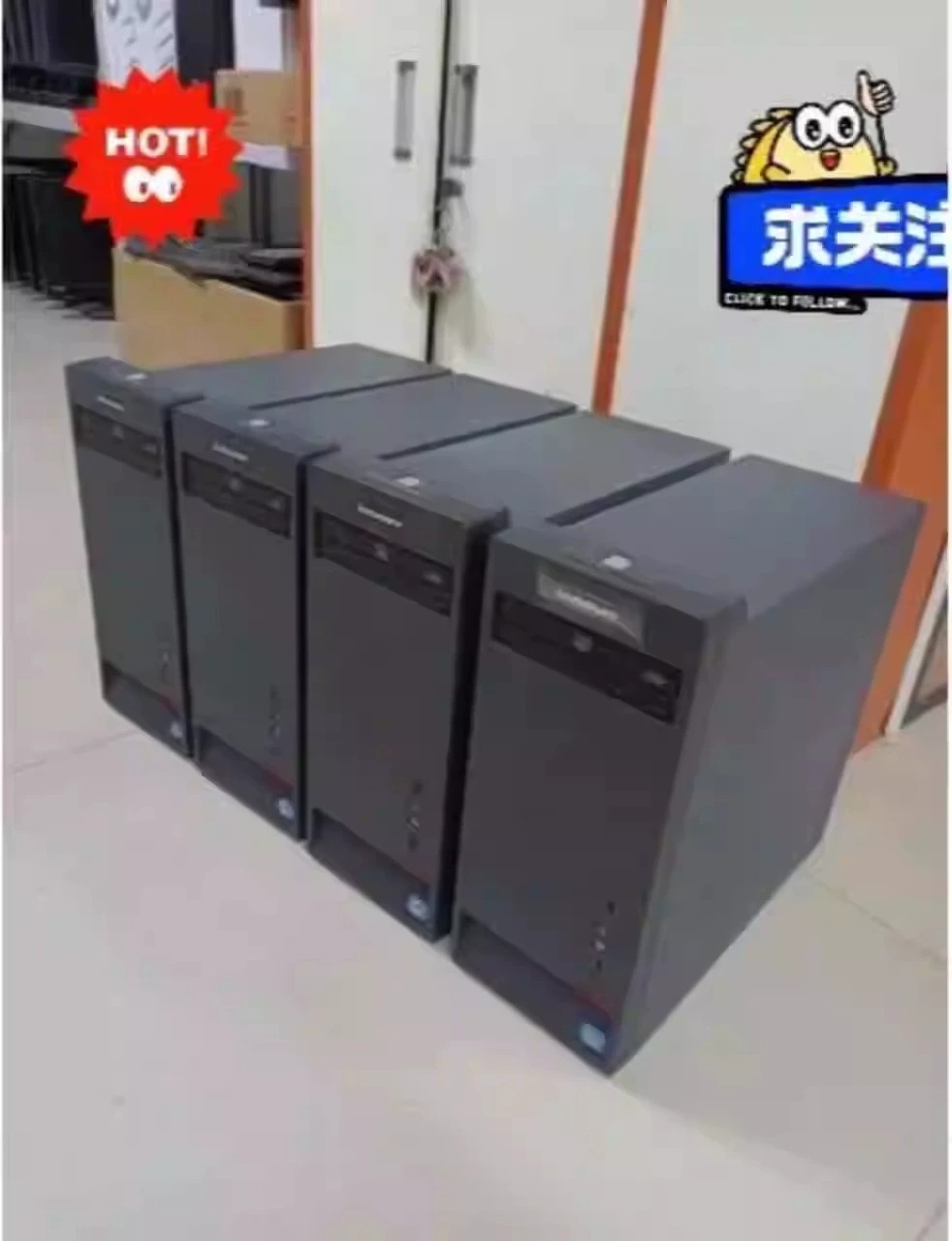 四核、i5二手办公电脑转让.联想台式电脑全套 有很多办公台式电脑要处理都是自用的好电脑。原装9成新35台，着急便宜处理了，全套转650/台，要全套送键盘鼠标。只